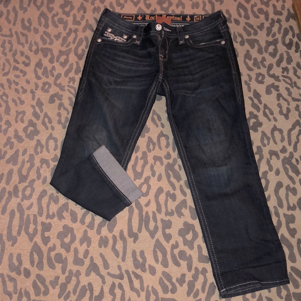 Womens Rock Revival Maisky Easy Crop jeans size 28